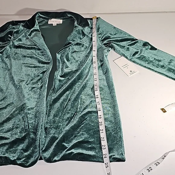 Pink Rose x Dry Goods Evergreen Velour Long Sleeves Cardigan Jacket XS NWT - Picture 12 of 16